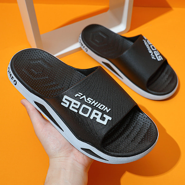 Luksuriøse sommersandaler for menn og kvinner, pustende strandtøfler, fritidssko, størrelse 48 49 Negro Negro 42-43