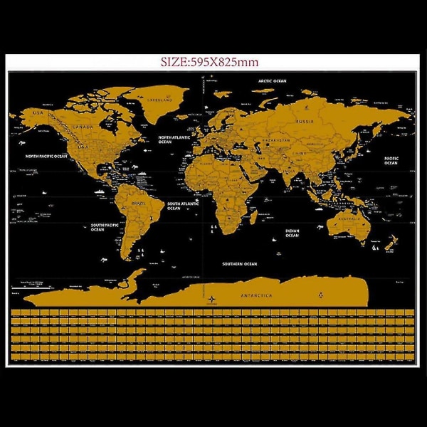 Reiseutgaven Skrap av verdenskartet Reiserom Hjemmedekorasjon veggklistremerker