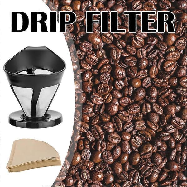 Kaffesi Hånddryp Rustfrit Stål Filtertragt til Hjemmecafé