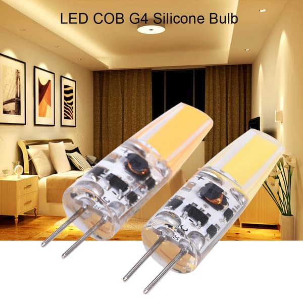 10st AC/DC12-24V G4 COB LED-lampor Ej dimbara silikonlampor (varmvit)CJY