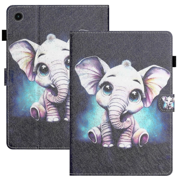 For Samsung Galaxy Tab A8 10.5 X205/X200 beskyttende nettbrettetui PU-skinn flipdeksel Elephant