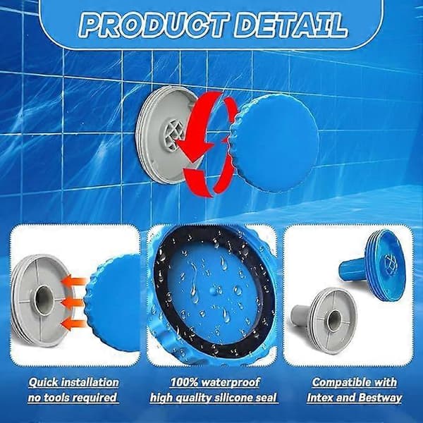 Vinterlukningssæt til Intex og Bestway pools, 2 stk. vinterprop pool med matchende tætninger, pooltilbehør, frostsikker og tæt vinterhætte pool 2pcs