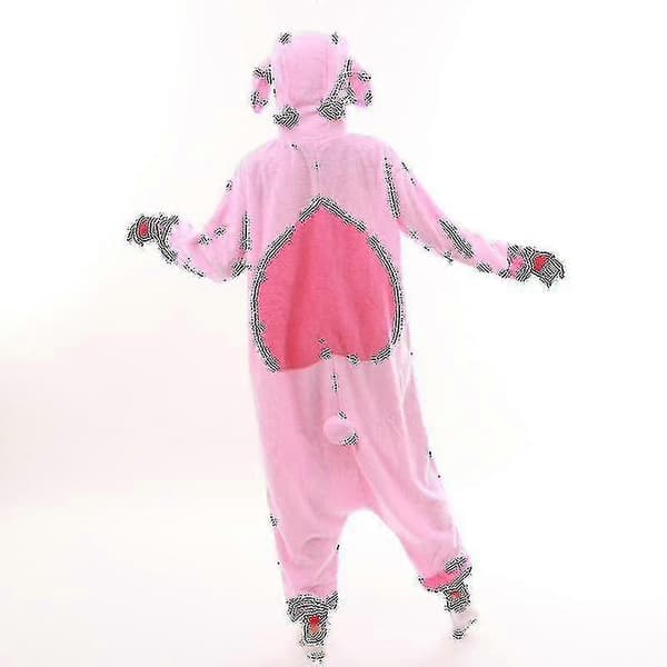 Stitch-pyjama, animoitu sarjakuvapyjama, haalari, vaaleanpunainen Pink S