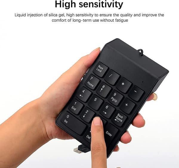 18-tasters bærbar slank mini numerisk tastatur