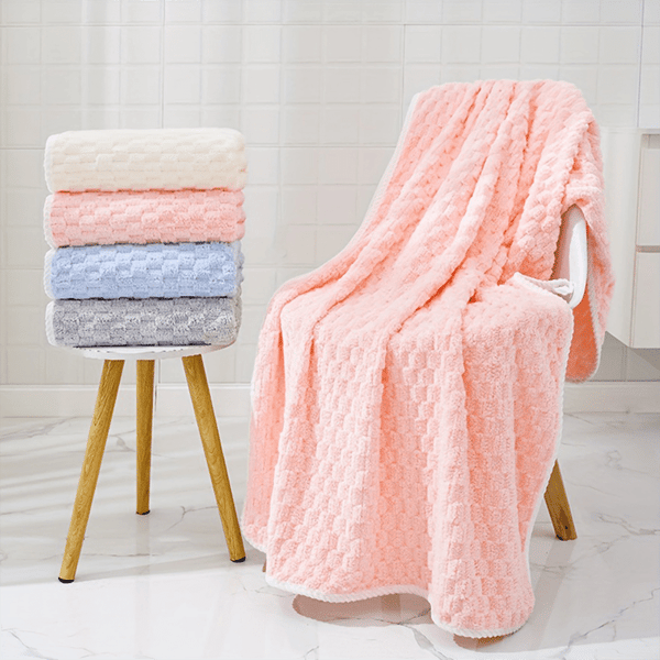 4-pack Fluffiga Molnbadhanddukar, 70cm x 140cm - Premium Korallfleece-CJY 70x140cm