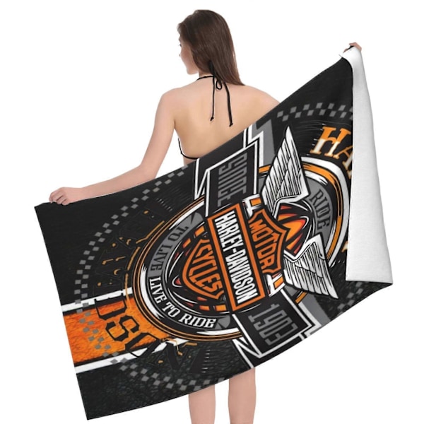 Harley Davidson-2 Badehåndklæde Unisex Håndklæder Mode Håndklæde Superfin Fiber Strandhåndklæder-DW674