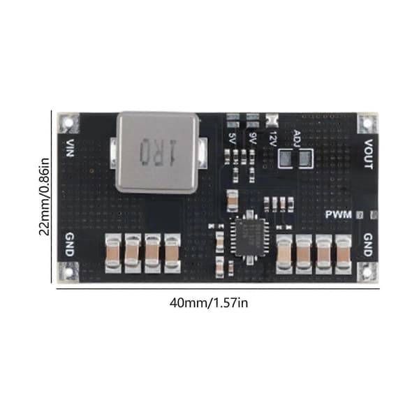 TPS61088 Strøm 5V/9V/12V Boost Modul Trinnvis Strømmodul Justerbar Strømforsyningsadapter Regulator Modul Flerfarget 12V