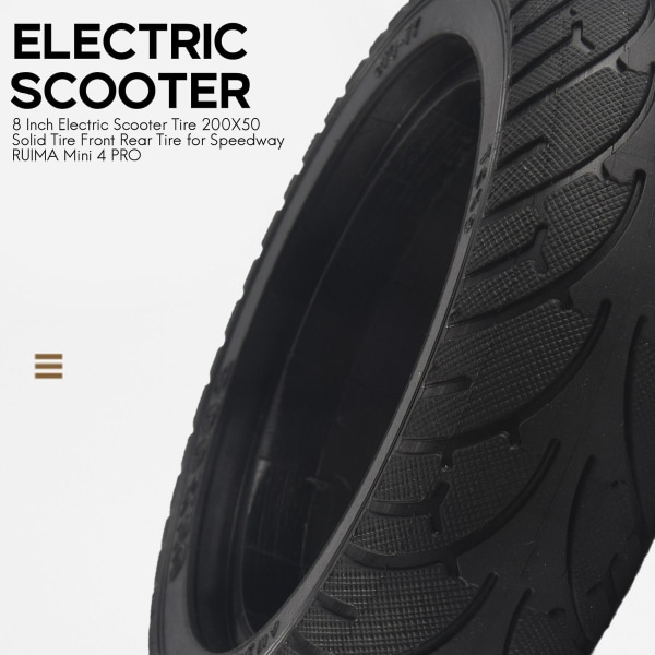 8 tommer elektrisk scooter dæk 200x50 solid dæk forre baghjul til Speedway Ruima Mini 4 Pro