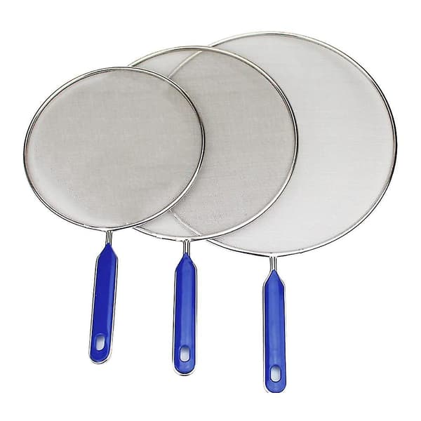 3-pack stänkskydd för stekpanna, matlagning, rostfritt stålskydd, hetoljeskydd för att stoppa stänk