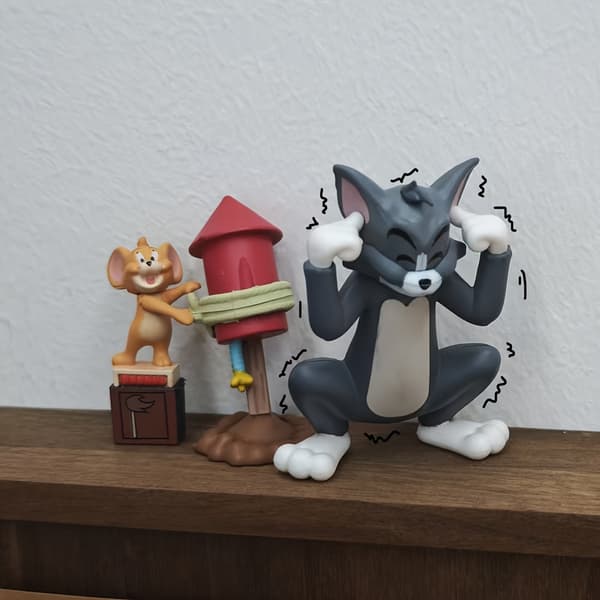 2 stk. Tom & Jerry PVC Bordpynt, Halloween-tema 2 Pieces