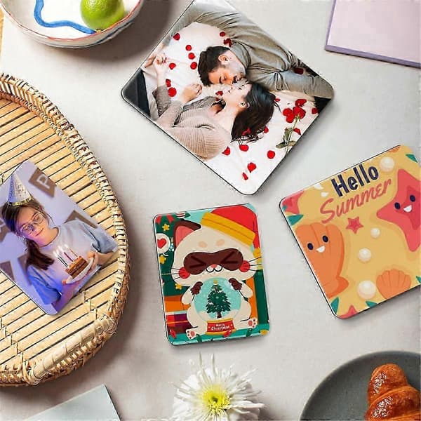 40-pack rektangulära kylskåpsmagneter, 7,5x5,5 cm, DIY-hantverksmaterial för hem, kök, kontor, inredning och presenter