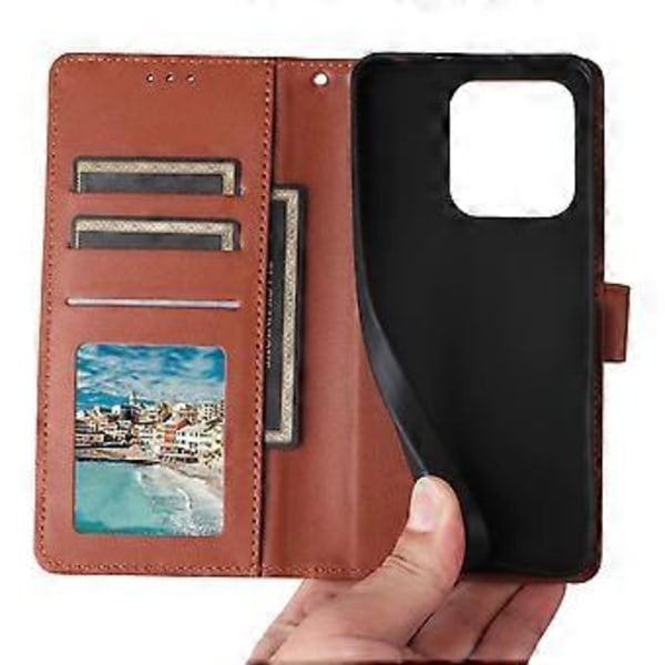 Etui til vivo Y22 4G/Y22s 4G/Y35 4G (2022) Wallet Stand Display PU Læder Telefon Etui (Style E)