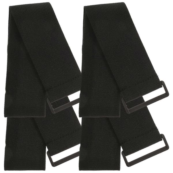 4 stk borrelåsstropp elastisk stropp flerbruksstropp gjenbrukbar strammestropp Black 50.00X5.00X0.50CM