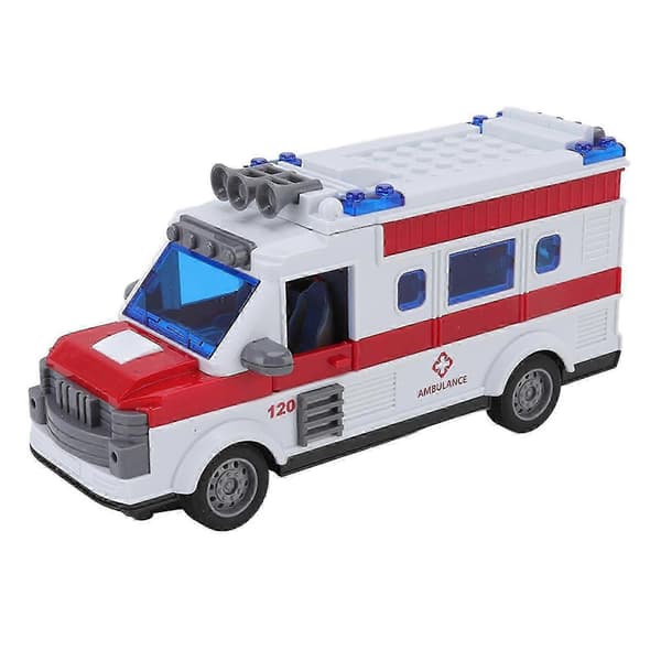 Fjernstyret ambulance legetøjsbil til børn med lys og 4-vejs bevægelse - Simulations ambulance køretøj til drenge YY