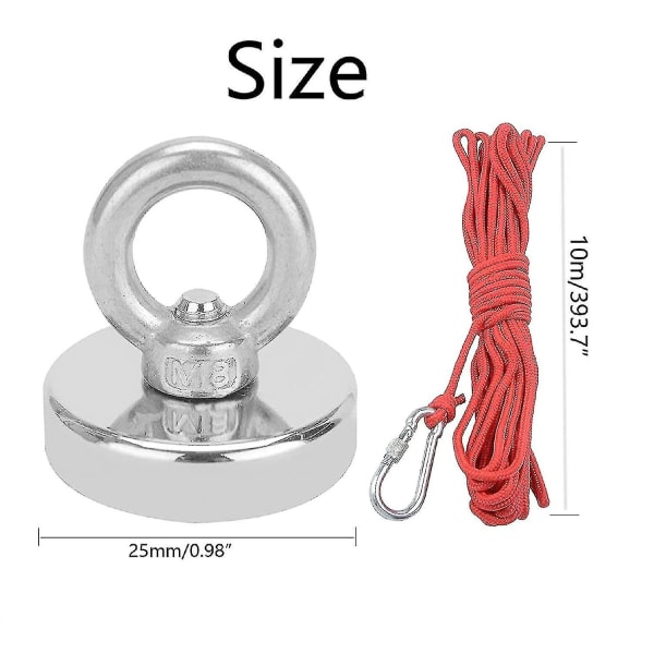 Magnetfiske Trekk 14kg Sterk Trekkraft Fiskemagneter Rally Super Fiskemagnet Fiskemagnet