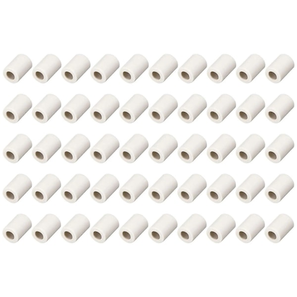 20/50 stk. 4 mm Dia Enkelt Hul Keramisk Rør Højtemperaturbestandig Isolerende Rør Elektronisk Ledningsbundt Porcelænsbøsning 20Pcs