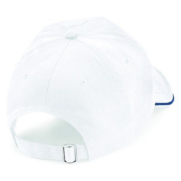 Beechfield Unisex Autentisk 5 Panel Piped Peak Cap One S Hvid/Fransk Marineblå White/French Navy One Size