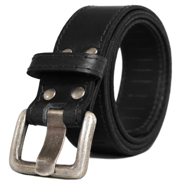 Musta nahkavyö pystyviilloilla CJY 250 125 cm