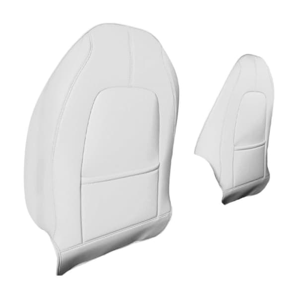 2 stk. baksetebeskyttelsesmatte sparkebeskyttelse for Tesla Model 3 Model Y Hvit