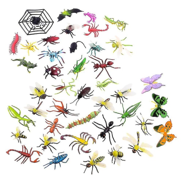 42 kpl Fake Bugs Lelu Mini Realistiset Hyönteiset Lelut Lapset Pikkulapset Opetuslelut