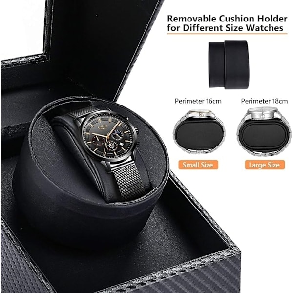QD Watch Winder, Automatisk Urvikler PU etui og