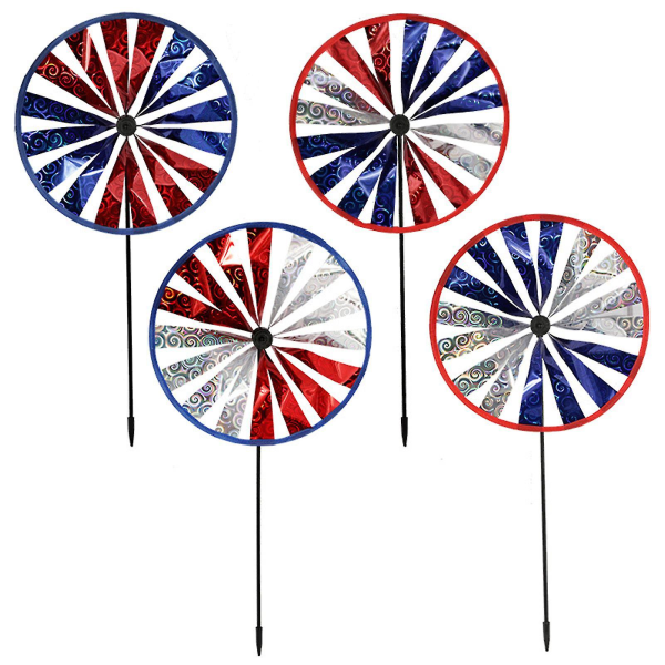 Plast Fargerikt Pinwheel Med Sikker Design Holdbar Langvarig Disc Windmill Combination