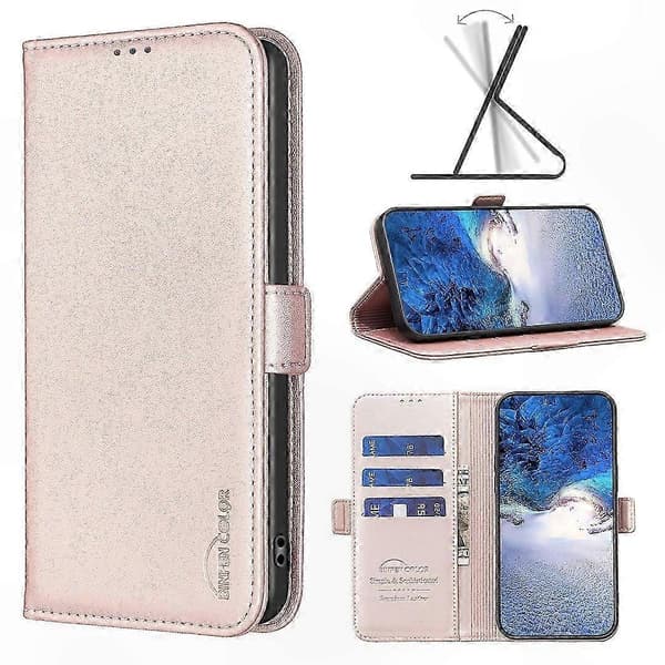 Pungstativ PU-læder flipcover til 5G-telefon - Grøn Multicolor