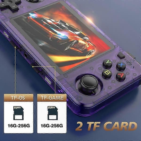 Portable Gaming Console with 3.5-inch IPS Screen, 128GB Storage, Retro ARKOS System size:Translucent Red
