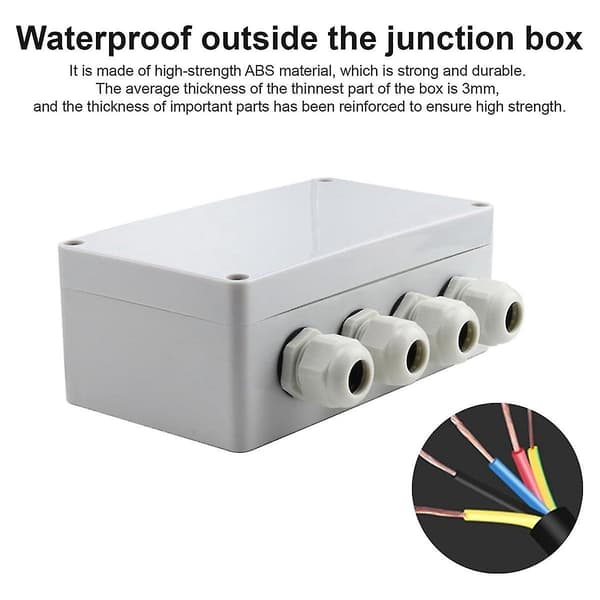 Ip66 Vattentät Kopplingsdosa 2 In 4 Ut Vattentät Elbox För 4-8Mm Diameter Ledningar
