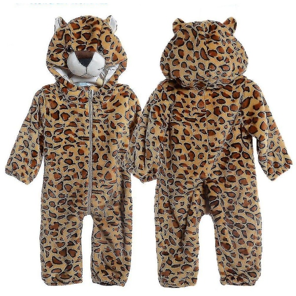 Ca Toddler's Dinosaur Kostume Børn Sød Hættetrøje Onesie Dyrekostume Halloween_s Jaguar 6-12 Months