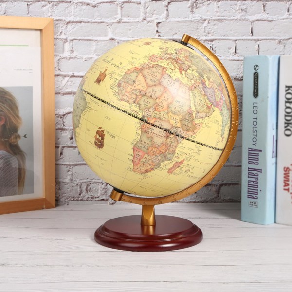 25cm 3d Antik Globe Skoleartikler Undervisningsværktøj Desktop Decor Pædagogisk Legetøj25cm Antik Med Lys