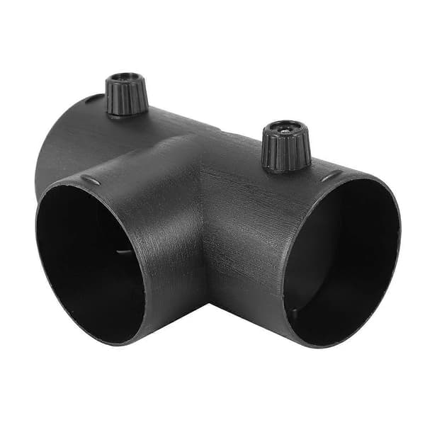 75 mm T-formet parkeringsvarmer luftudstødningsforbindelse med dobbelt reguleringsventilklap til luftvarmer Black 75mm