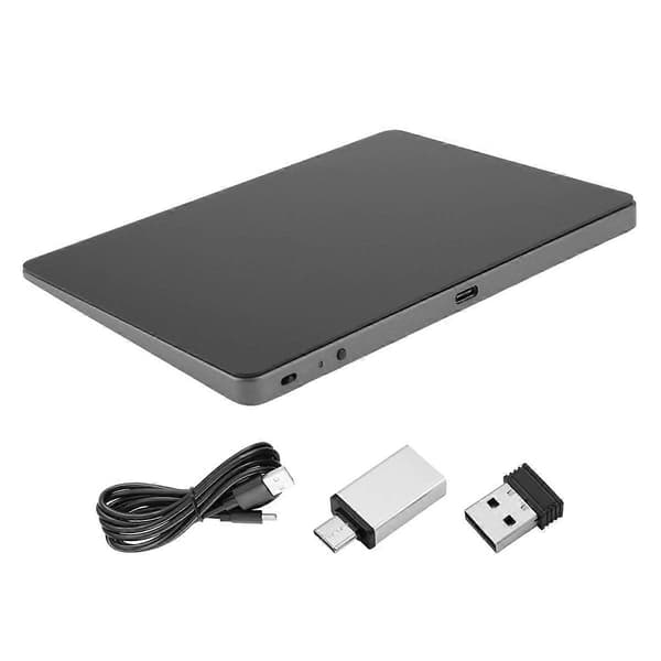 Bluetooth Touchpad Multi-Funktions Gestus Trackpad Genopladelig Trådløs Touchpad til Bærbar IPad I Black
