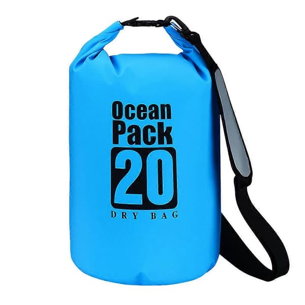 PVC Tørpose Sæk Ocean Pack Flydende Sejlads Kajakroning Camping 20L Blue