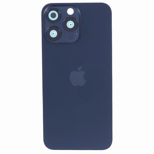 Til iPhone 15 Pro Max Batterihus med Beslag+Kamera Linse Dæksel Udskiftningsdel Multicolor Style A
