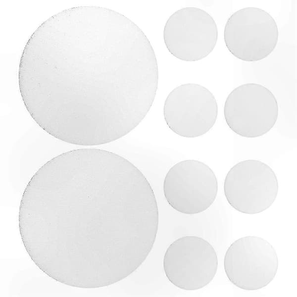 Runt bländskydd för LED-downlights, 3,5\" vit, 10-pack White 7.60X7.60X0.10CM