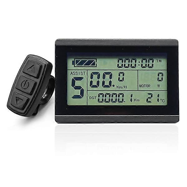 Elektrisk sykkeldisplay KT LCD3 for KT Intelligent Controller 24V 36V 48V Ebike Panel Vanntett As Shown