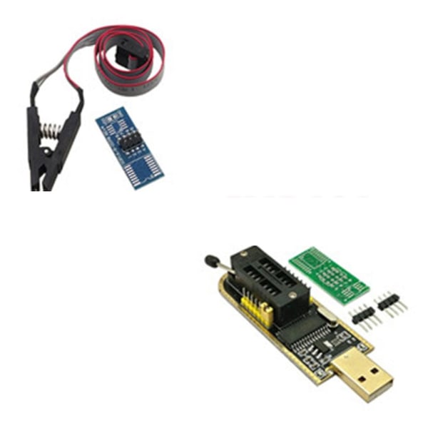 Ch341a 24 25series Eeprom Flash Bios USB Programmer Module+soic8 Sop8 Test Clip för Eeprom 93cxx /