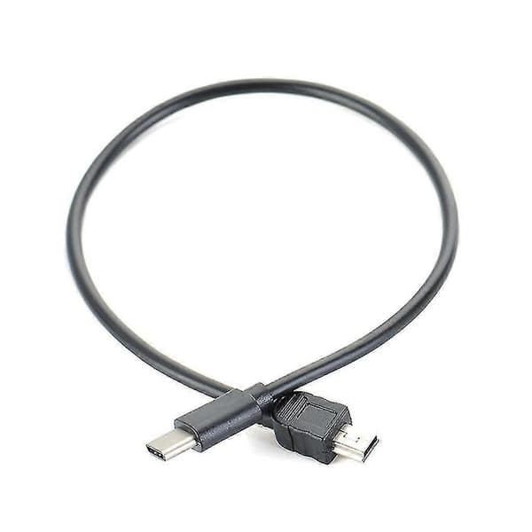 30 cm Type C til Mini USB Kamera OTG Kopi Konverteringskabel Svart