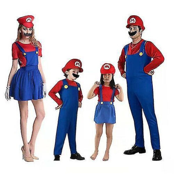 Halloween Barn Kostyme for Barn, Voksne og Unisex - Super Mario og Luigi Child male red