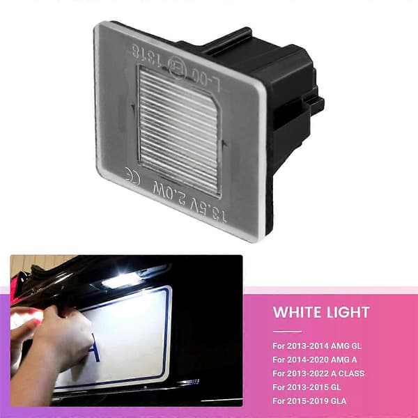 1 stk. LED nummerpladelys bagagerumslåg nummerpladelys til C V GLA GLC A0009062903 Black
