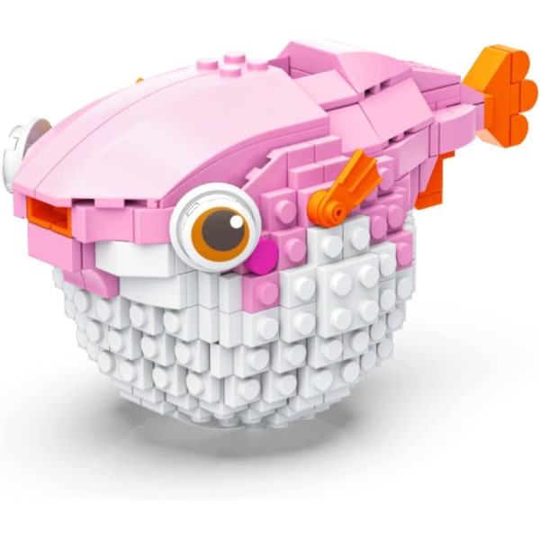 3d Mini byggekloss dyresett, 322 deler Mini Blowfish byggeklosser, 3d morsomt funksjonelt byggeleketøy, festgave til barn (8+) (blowfish)
