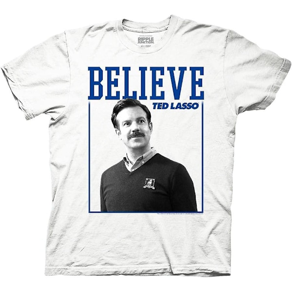 Ted Lasso Square Believe Frame TV-serie T-shirt til voksne - Voksen, 3xl Hvid Hvid Hvid White 3XL