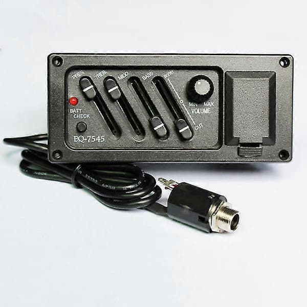 Professionell 4-bands akustisk gitarrförförstärkare förstärkare Eq-7545 Piezo Pickup 6,5 mm utgång akustisk gitarr (haoyi