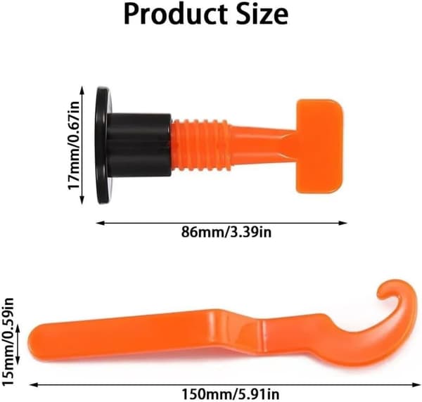 151 Piece Tile Wedge Set, Tile Leveling System, Reusable Spacer for Wall Floor, 150 Piece Tile Leveling Spacers, Tile Leveling System with