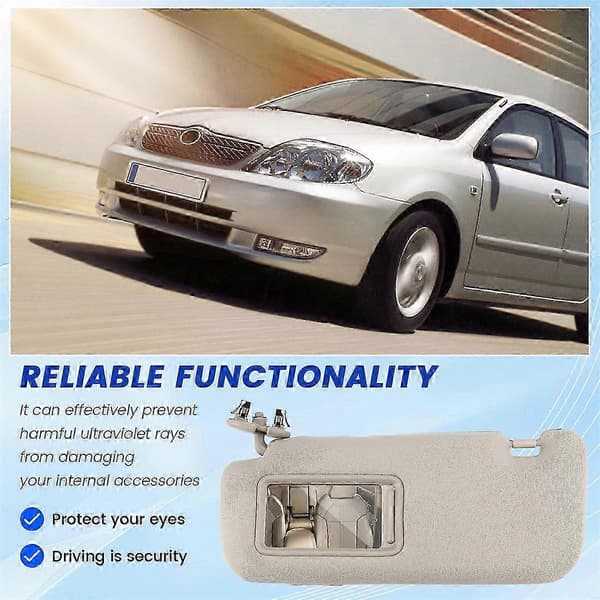 Solskjerm på førersiden for Toyota Auris 2007-2013 interiørvisir Beige