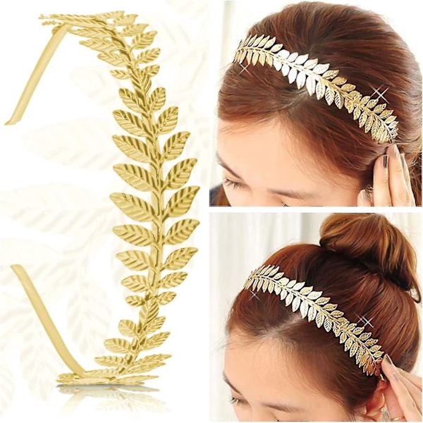 Græsk Gudinde Pandebånd, 8 stk. Græsk Gudinde Pandebånd Krone, Romersk Bladkrone, Romersk Laurel Armbånd Blad Pandebånd Hårbånd Til Kvinder