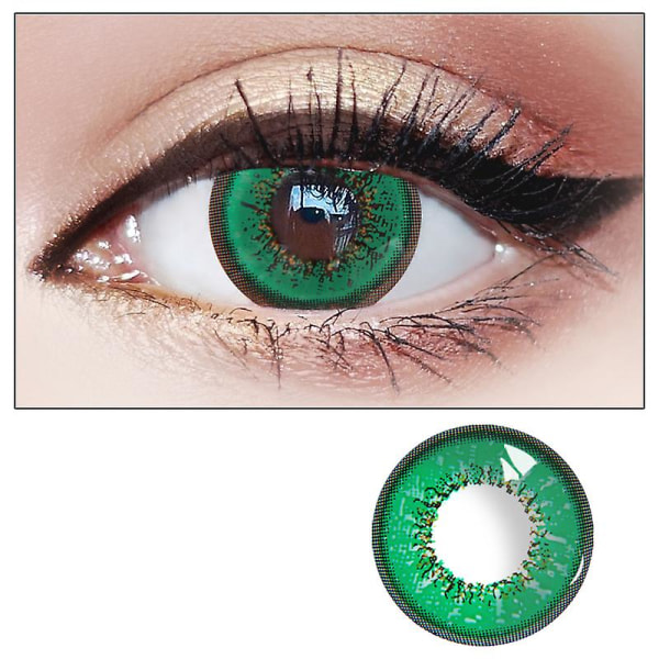 Øjenkontaktlinser Halloween Cosmetic Cosplay Vampyrfarvet Lens Grandiosa Green