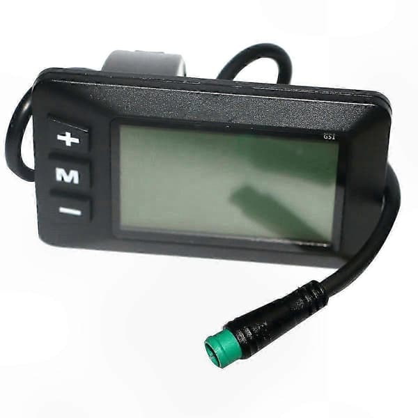 LCD-displaycontroller til elcykler og løbehjul | 5-bens stik | Vandtæt speedertilbehør Black