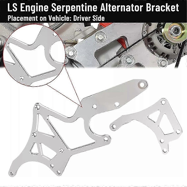 Fits for LS Engine Serpentine Bracket Alternator Power Steering Pump Swap Conversion